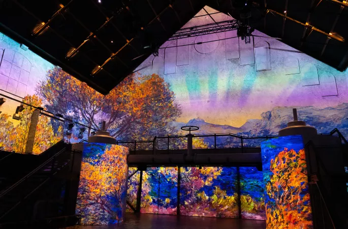 monet projection mur couleurs