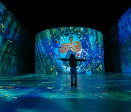 frida kahlo projection oeuvre bleue